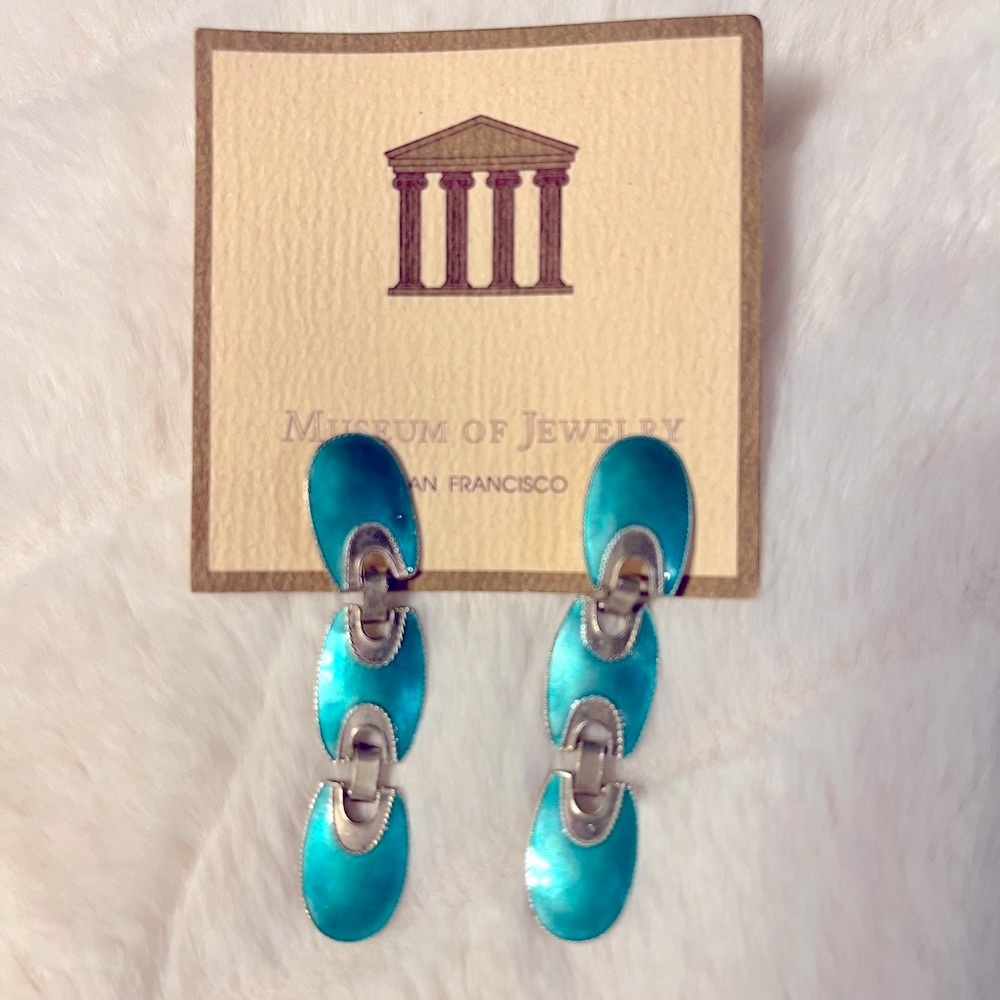 Beautiful silver and turquoise earrings